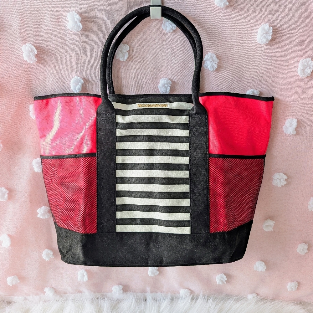 Victoria Secret Tote Bag, Pink Black White Gold, New W/O Tags, Womens